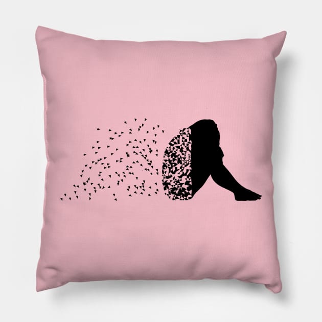 falling apart | melted | energy loss Pillow by Horisondesignz