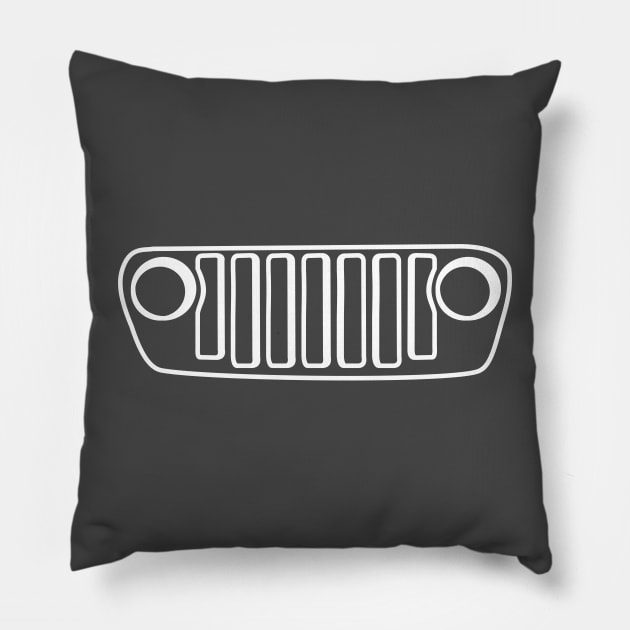 Jeep grill Pillow by Aurealis