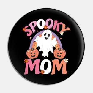 Spooky mom funny Halloween family matching mother gift Pin