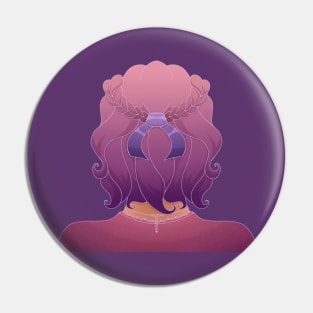 Purple-Haired Girl Pin