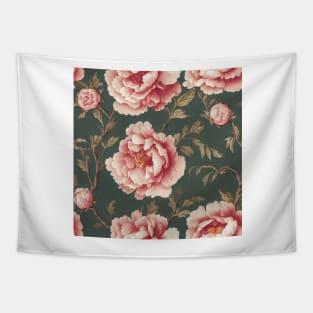 Vintage Floral Romantic Peony Flower Design Tapestry