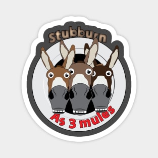 3 mules Magnet