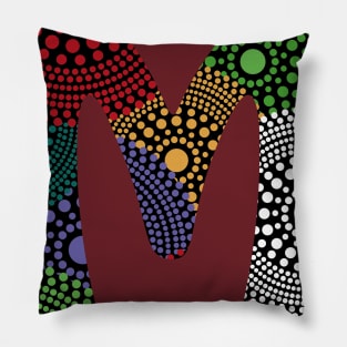 M Aboriginal Art Pillow