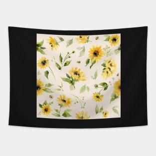 Sunflowers and Bees Tapestry