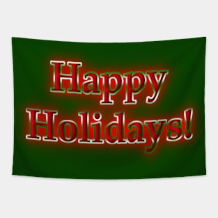 Happy Holidays Vintage Neon Retro Tapestry