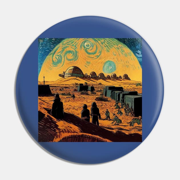 Starry Night in Mos Eisley Tatooine Pin by Grassroots Green