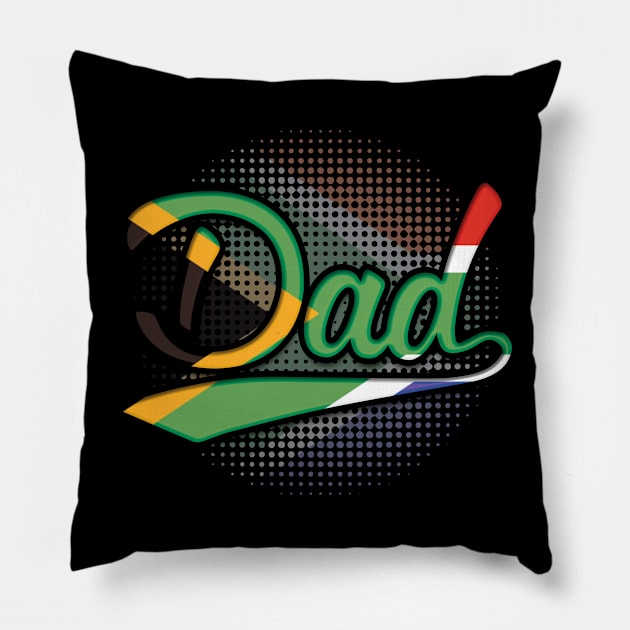 South African Dad - Gift for South African From South Africa Pillow by Country Flags