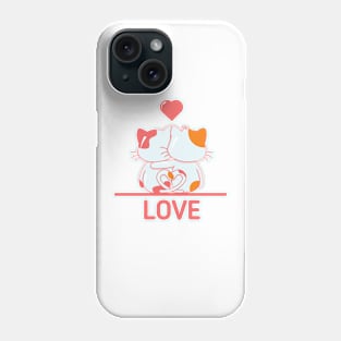 Cat Love for Valentines Phone Case