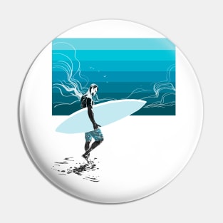 the surfer Pin