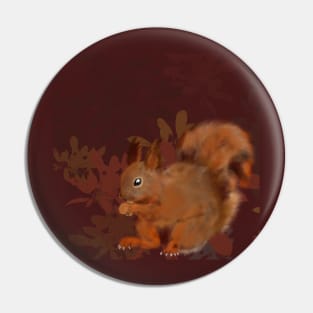 Autumn Squirrel Pin