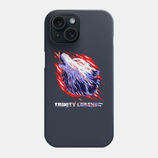 Trinity Crasher Red and white a Cool full Wolf tee Phone Case