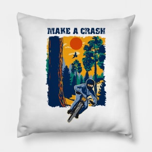 Mountain biking funny saying sarcastic mountain bike make a crash Pillow