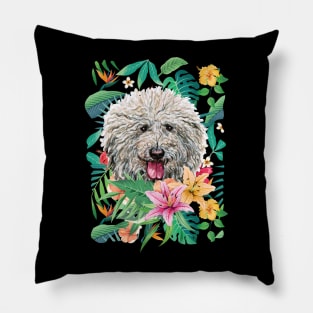 Tropical Puli Dog Pillow