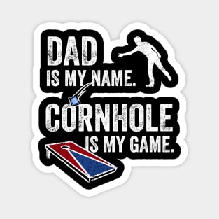 Mens Cornhole Shirt Funny Bean Bag Toss Dad Cornhole Legend Magnet