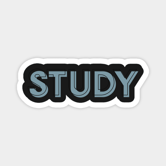 Study Chic Outline School College Class Blue Magnet by Asilynn