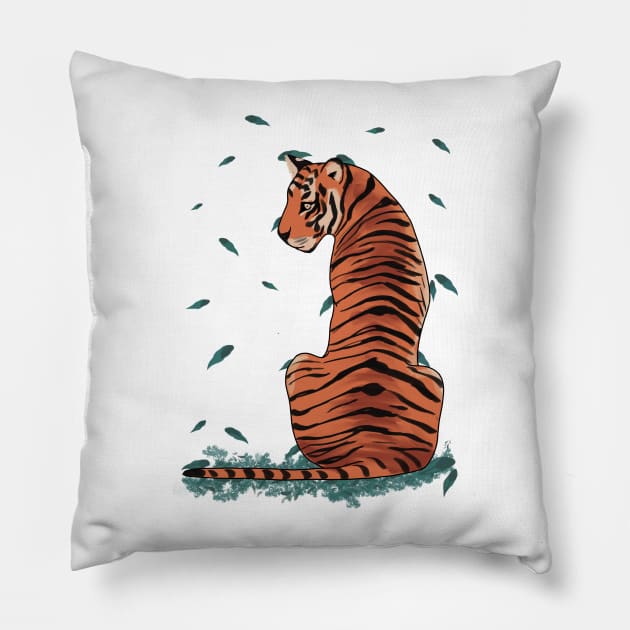 Red Tiger Pillow by fiorellaannoni