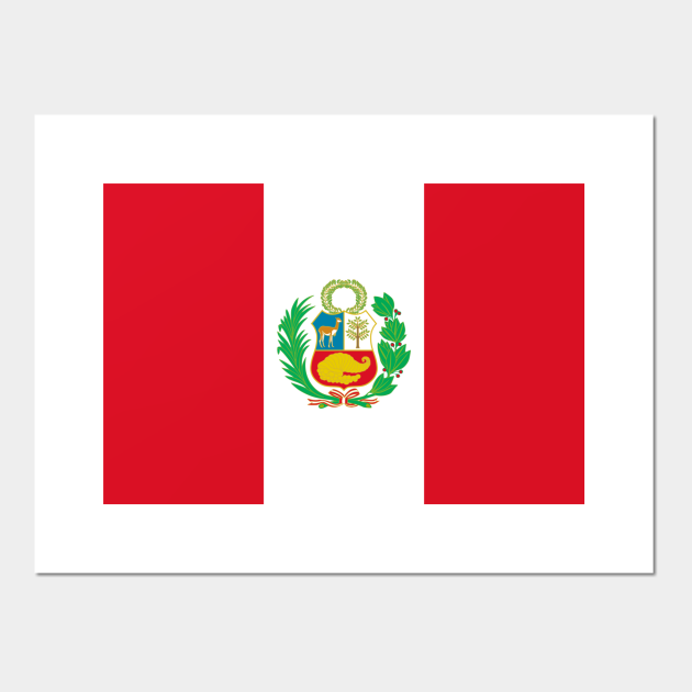Flag Of Peru Peru Flag Affiche Et Impression D Art Teepublic Fr This image shows a flag, a coat of arms, a seal or some other official insignia. teepublic