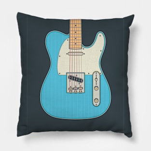 Miami Blue Telly Guitar Pillow