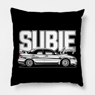 Impreza WRX STI White Print Pillow