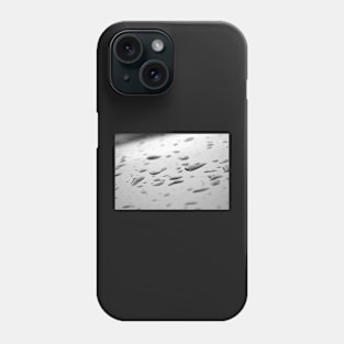 After the rain, black and white raindrops photography Phone Case