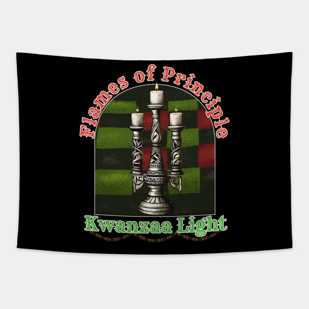 kwanzaa, flames of principle, Design Tapestry by Imaginator Studio