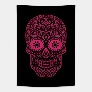 Pink skull Tapestry