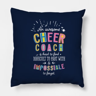 An awesome Cheer Coach Gift Idea - Impossible to Forget Quote Pillow