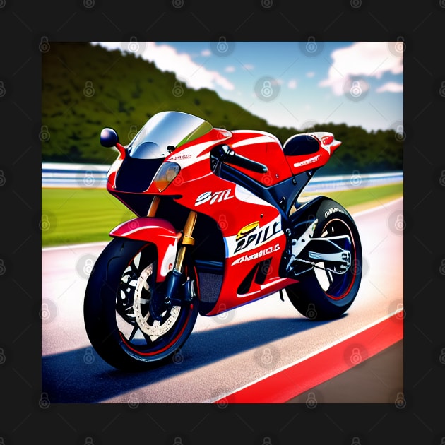 MotoGP Racing Motorcycle Poster by BAYFAIRE