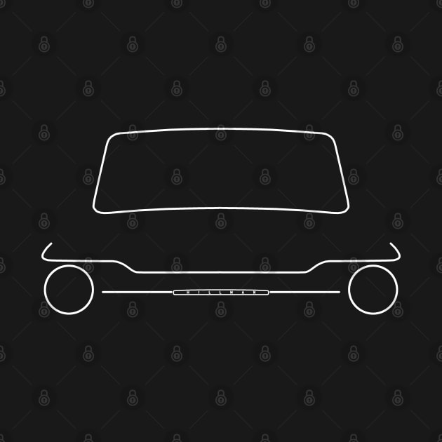 Hillman Imp Mark III outline graphic (white) by soitwouldseem