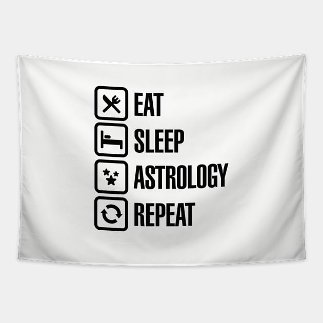 Eat sleep astrology repeat zodiac horoscope Tapestry by LaundryFactory