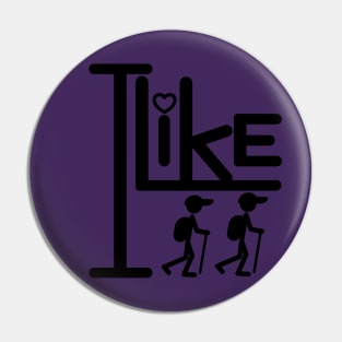 I like hiking. Pin