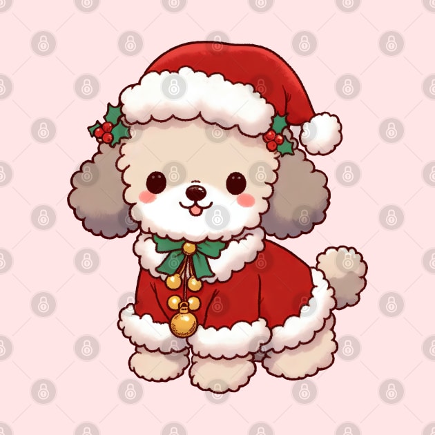 Cute Christmas Poodle Santa by Takeda_Art