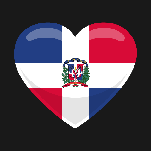 Dominican Republic Flag Heart by SunburstGeo