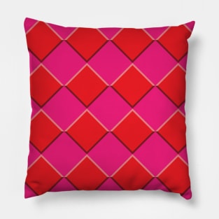 Red Block Pattern Pillow