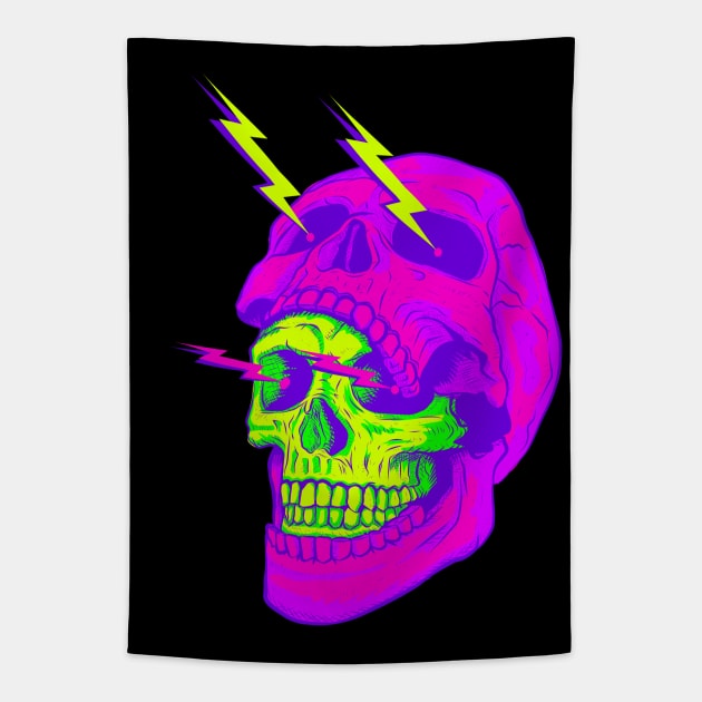 Double Skull Mask Tapestry by TOKEBI