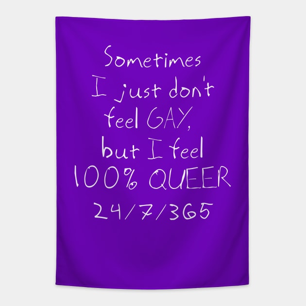 100% QUEER Tapestry by stickmanifesto