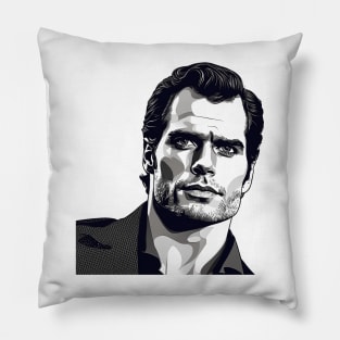 Henry Cavill as Argylle action movie 2024 graphic design Pillow