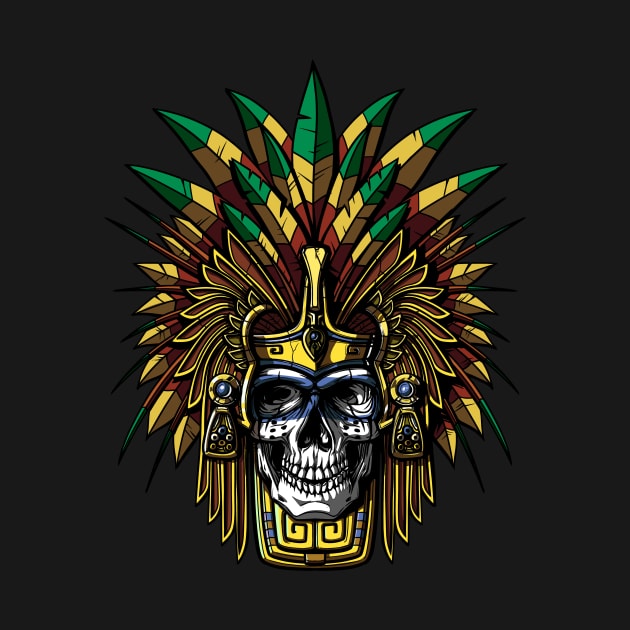 Aztec Skull Warrior Mask by underheaven