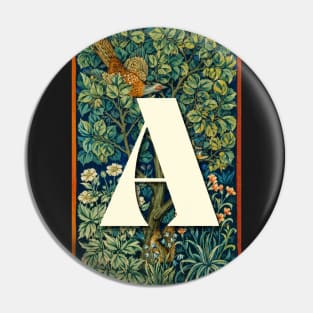 Forest Letter A Pin