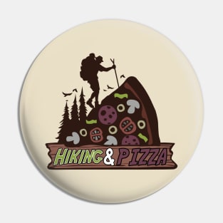 Hiking and Pizza Pin