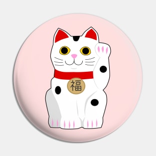 Lucky charms beckoning cat (maneki neko) Pin