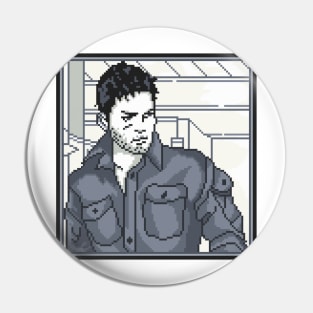 Resident Evil Chris Redfield Pixel Art Pin