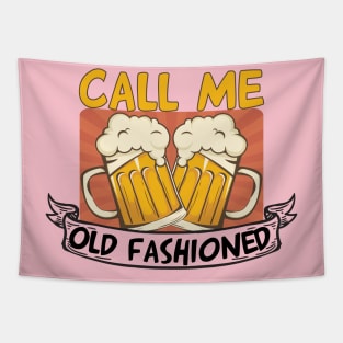 Retro Wine Call Me Old Fashioned Tapestry