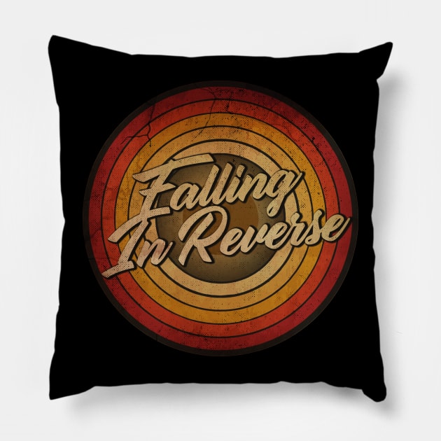 arjunthemaniac,circle retro faded Falling In Reverse Pillow by arjunthemaniac