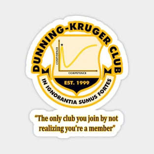 Dunning-Kruger Club (Logo Version) Magnet