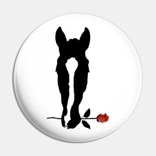 Horse and Rose Pin