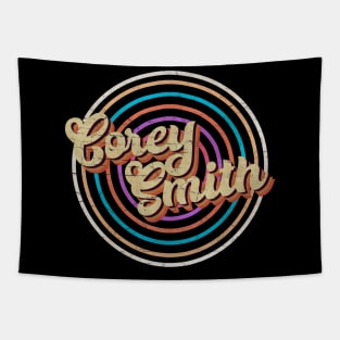 vintage circle line color Corey Smith Tapestry