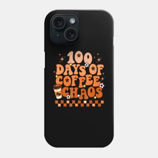 100 Days Of School Coffee Lover 100Th Day Of School Teacher Phone Case