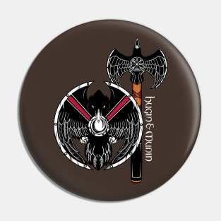 Viking Shield and Axe - Hugin and Munin Pin