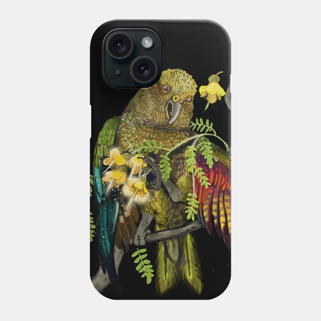 New Zeland Kea Bird Phone Case by Shadowind